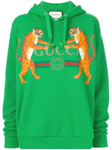 lovely gucci hoodie sweatshirt made in italy cotton|Gucci Tiger cotton zip.